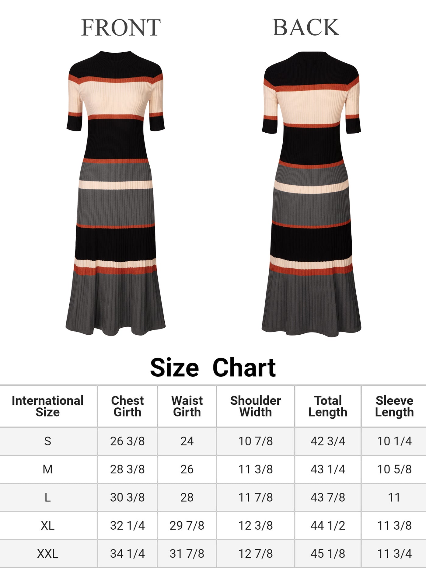 Bublédon Regular Fit Knit Elegant Elbow Sleeve Sweater Dress