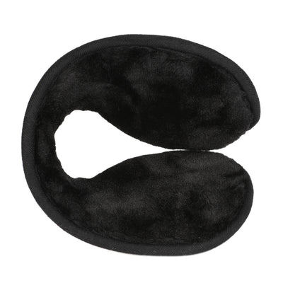 Unisex Winter Warmer Pad Fleece Cover Ear Back Earmuffs Black