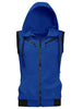 Kangaroo Pocket Zip Up Drawstring Hooded Vest