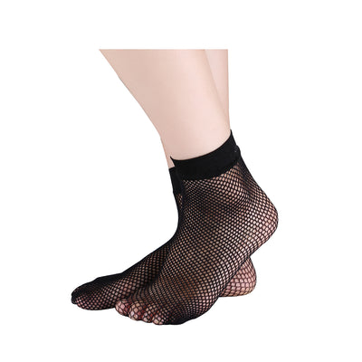 Women 10 Pairs Trendy Lace Fishnet Ankle High Short Socks