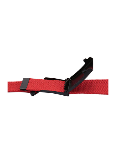 Unisex Canvas No Holes Slide Buckle Adjustable Waist Belt