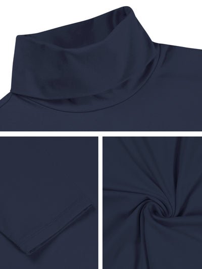 Basic Solid Turtleneck Pullover Long Sleeve Shirt