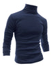 Basic Solid Turtleneck Pullover Long Sleeve Shirt