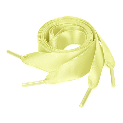Basic Satin Flat Sneakers Canvas Shoestrings 2 Pairs