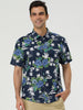 Lapel Floral Print Cotton Hawaiian Beach Botton Shirt