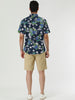 Lapel Floral Print Cotton Hawaiian Beach Botton Shirt