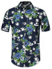 Lapel Floral Print Cotton Hawaiian Beach Botton Shirt
