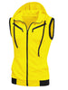 Kangaroo Pocket Zip Up Drawstring Hooded Vest