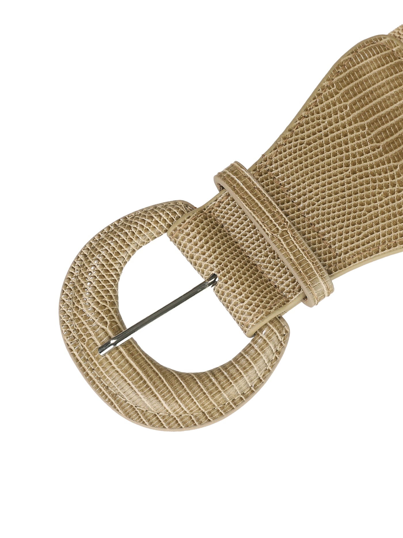 Bublédon Women's Stretchy Wide Waist Faux Leather Elastic Hook Buckle Belts