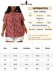 Rayon H Line Floral Tie Neck Short Sleeve Blouse