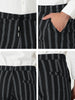 Casual Striped Flat Front Contrast Color Suit Trousers