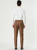 Casual Striped Flat Front Contrast Color Suit Trousers