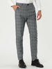 Casual Skinny Plaid Flat Front Business Dress Pants