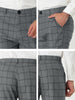 Casual Skinny Plaid Flat Front Business Dress Pants