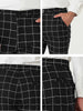 Casual Skinny Plaid Flat Front Business Dress Pants