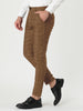 Casual Skinny Plaid Flat Front Business Dress Pants