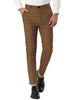 Casual Skinny Plaid Flat Front Business Dress Pants