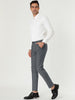 Casual Skinny Plaid Flat Front Business Dress Pants