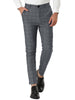 Casual Skinny Plaid Flat Front Business Dress Pants