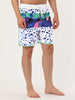 Summer Striped Print Drawstring Beach Board Shorts