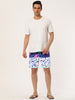 Summer Striped Print Drawstring Beach Board Shorts
