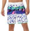 Summer Striped Print Drawstring Beach Board Shorts