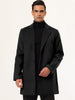Gifts for Men Notched Lapel Single Breasted Long Trench Winter Coat
