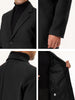 Gifts for Men Notched Lapel Single Breasted Long Trench Winter Coat