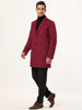 Gifts for Men Notched Lapel Single Breasted Long Trench Winter Coat
