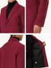 Gifts for Men Notched Lapel Single Breasted Long Trench Winter Coat