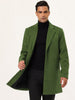Gifts for Men Notched Lapel Single Breasted Long Trench Winter Coat
