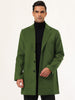 Gifts for Men Notched Lapel Single Breasted Long Trench Winter Coat