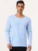 Basic Crew Neck Striped Pullover Long Sleeve Shirt