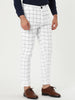 Casual Skinny Plaid Flat Front Business Dress Pants