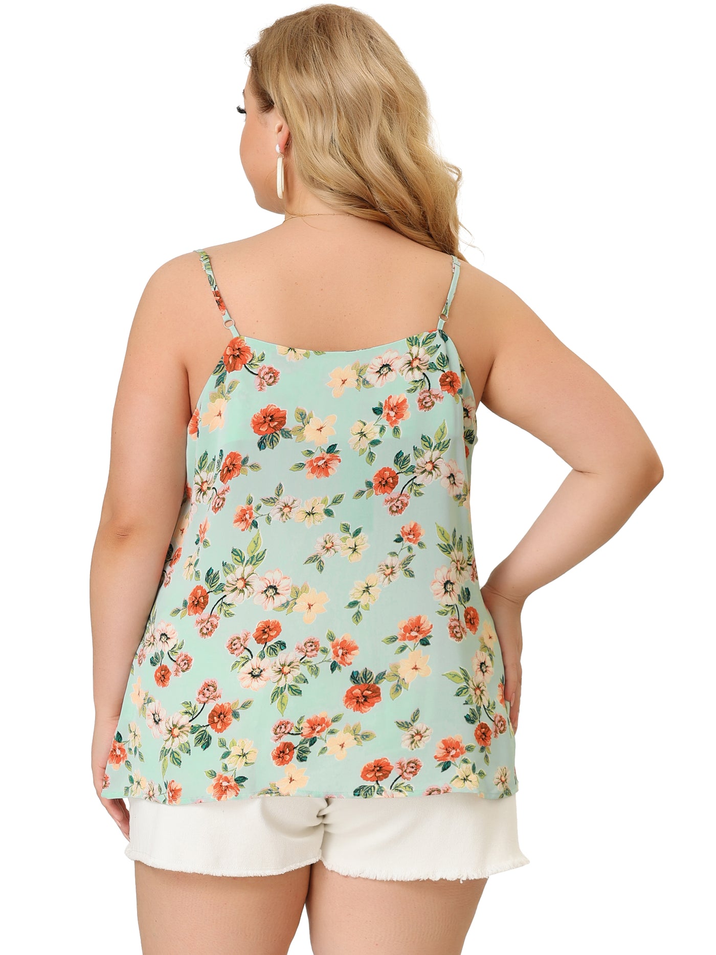 Bublédon Woven Relax Fit Floral Summer V Neck Camisole
