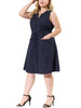 Relax Fit Woven V Neck Sleeveless Bust Dart Dress