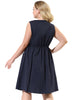 Relax Fit Woven V Neck Sleeveless Bust Dart Dress