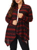 Knit A Line Christmas Long Sleeve Cardigan