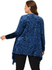 Velvet A Line Stars Long Sleeve Cardigan