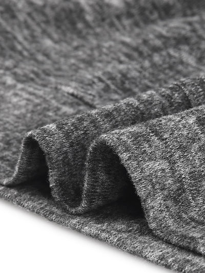 Knit H Line Collarless Long Sleeve Cardigan