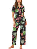 Straight Line Satin Piping Palazzo Pants