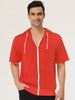 Lightweight Solid Color Zip Up Short Sleeve Hoodies