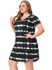 Relax Fit Knit V Neck Short Sleeve Dress
