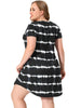 Relax Fit Knit V Neck Short Sleeve Dress