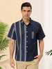 Casual Summer Button Cotton Patchwork Print Shirt