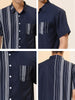 Casual Summer Button Cotton Patchwork Print Shirt