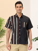 Casual Summer Button Cotton Patchwork Print Shirt
