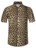 Hawaiian Floral Print Short Sleeve Button Beach Shirt
