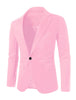 Casual Lightweight Notched Lapel One Button Blazer