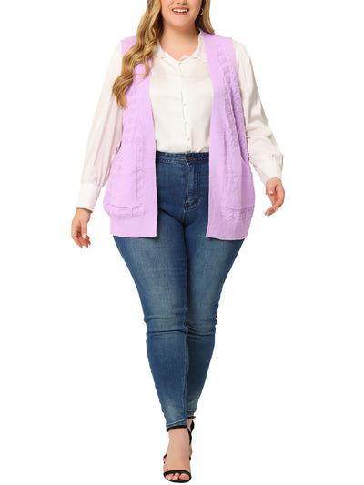 Bublédon Plus Size Cardigans for Womens Open Front Chunky Knit Cardigan Sweater Outwear